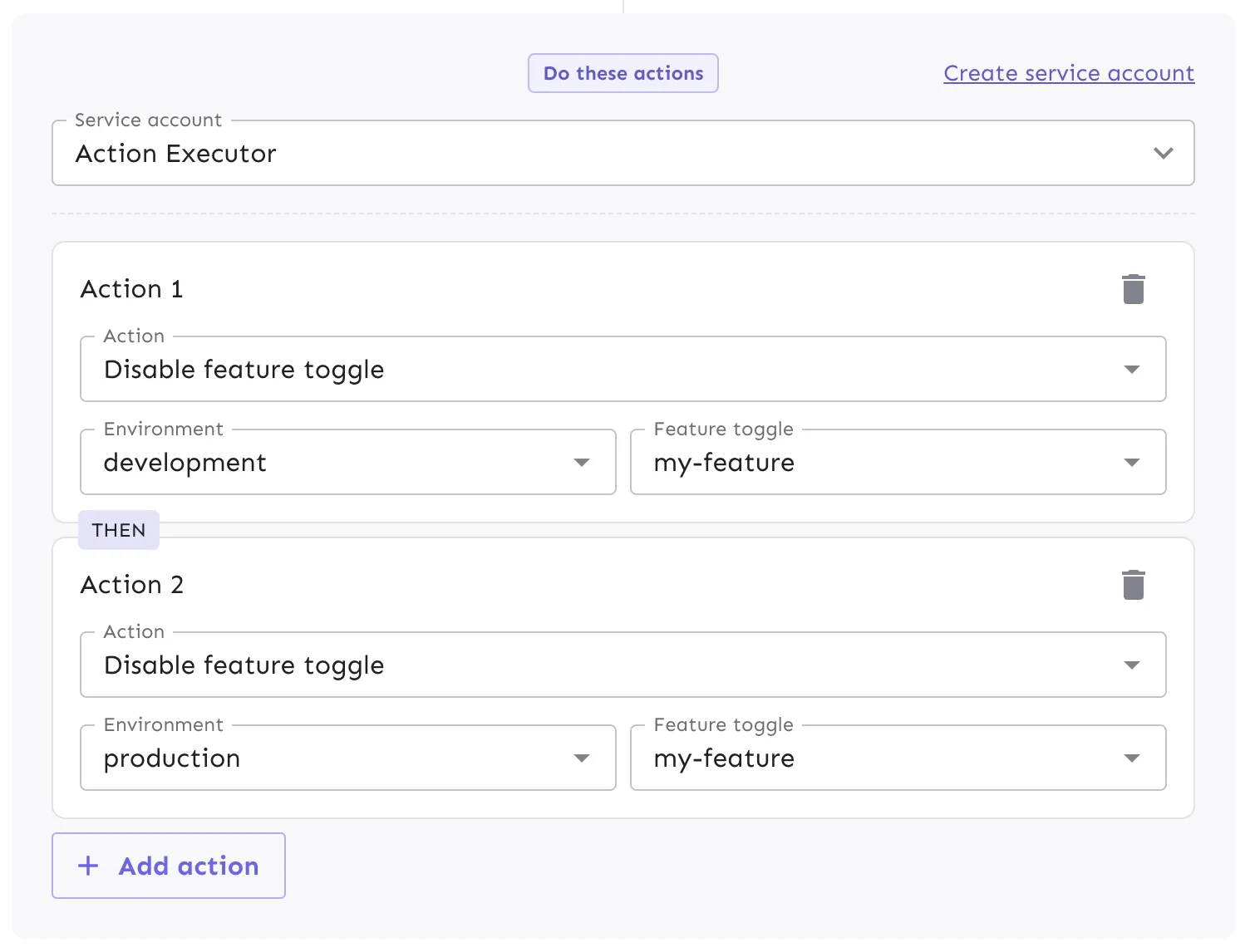 Create actions - Actions