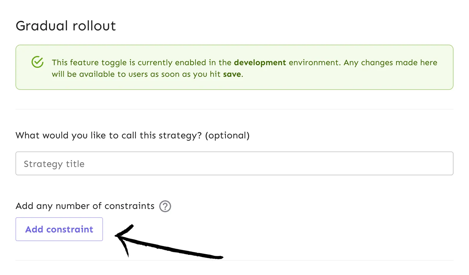 Add a constraint to your strategy.