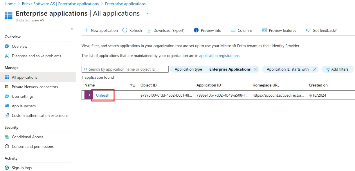 Select your Application