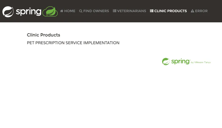 When the flag is on, the pet prescription implementation is shown in the app browser.