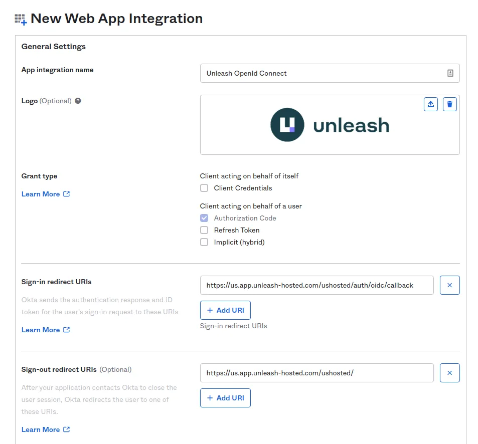 Okta: Configure OpenID Connect