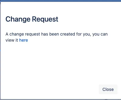 Creating a change request using the Unleash plugin