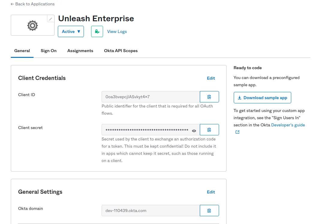 Okta: Configure OpenID Connect
