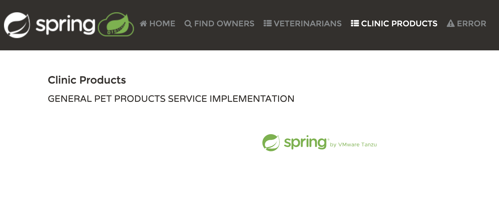 The browser now shows that the product service is targeted.